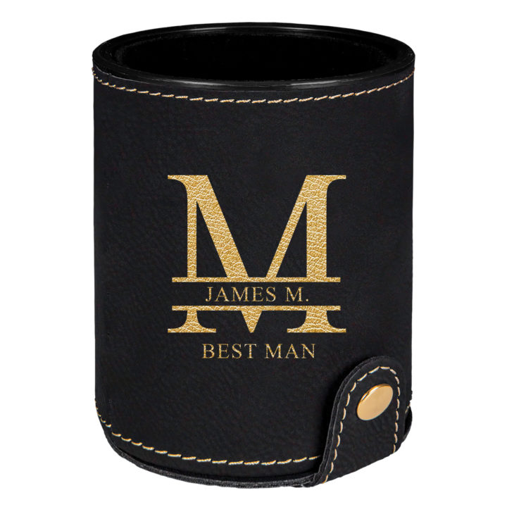 Personalized Monogram Leatherette Dice Cup - Image 10