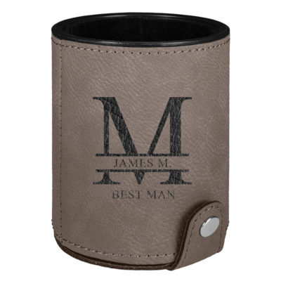 Personalized Monogram Leatherette Dice Cup