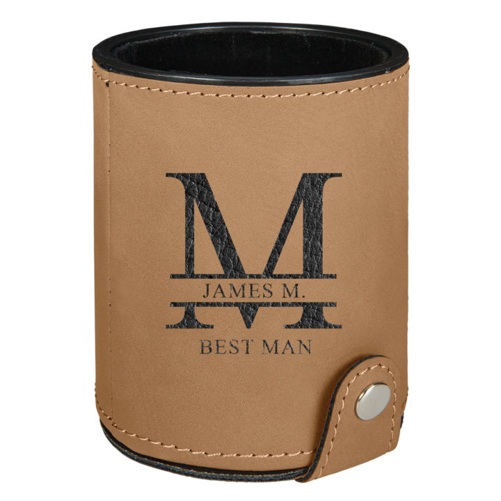 Personalized Monogram Leatherette Dice Cup - Image 6