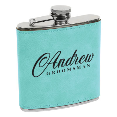 Personalized Leatherette 6oz. Flask