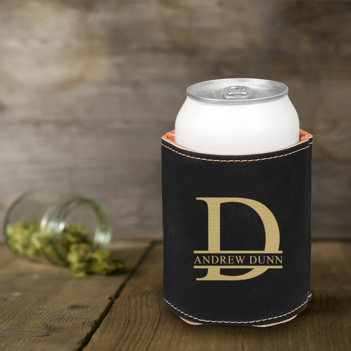 Personalized Leatherette Beverage Holder