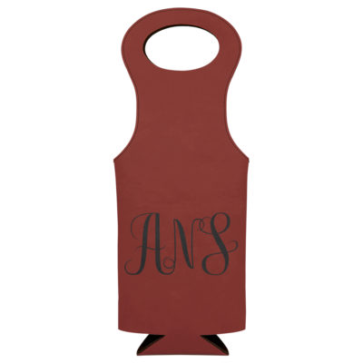 Personalized Leatherette Wine Bottle Bag
