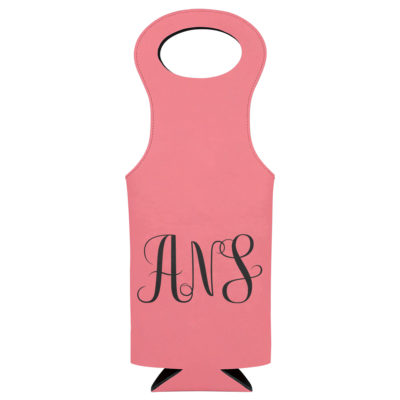 Personalized Leatherette Wine Bottle Bag