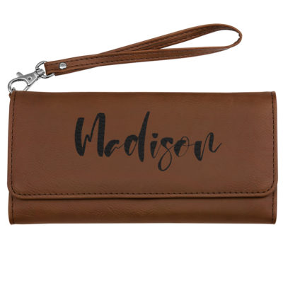 Personalized Vegan Trifold Clutch