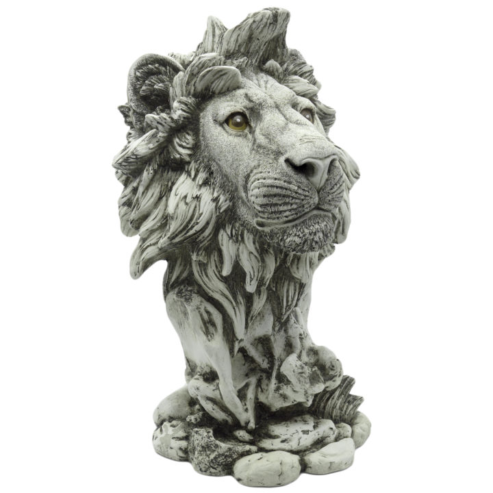 Handcasted Lion Resin Bust - Image 5