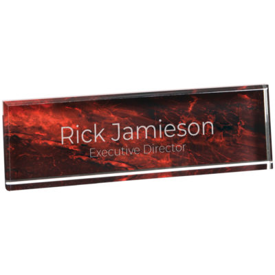 Personalized Acrylic Marble Desk Name Plate