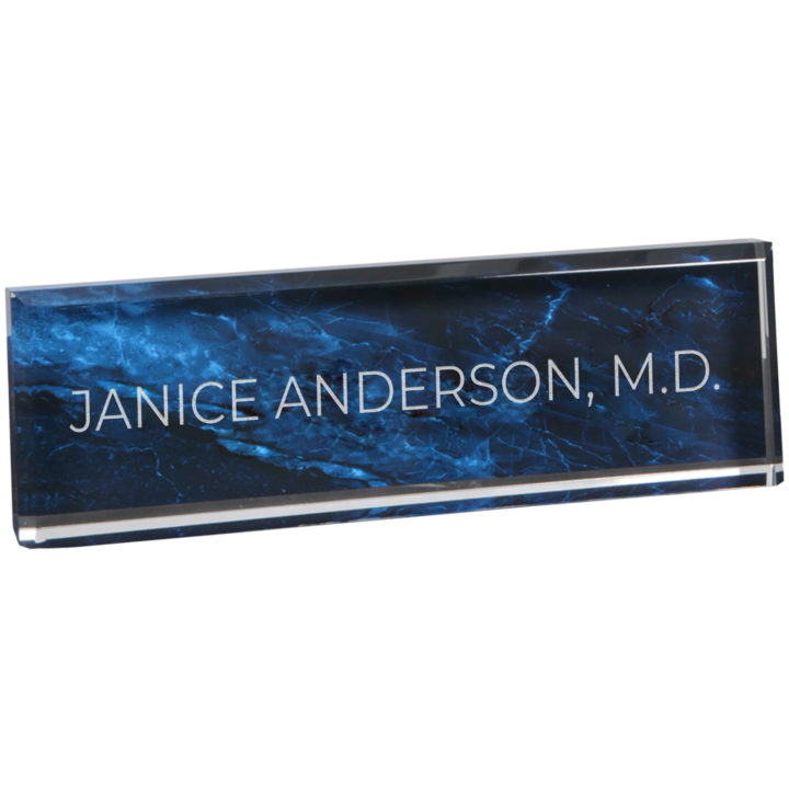 Personalized Acrylic Marble Desk Name Plate - Image 5