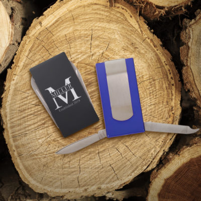 Personalized Split Monogram Multi-tool Money Clip