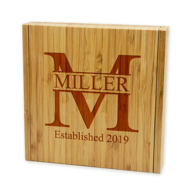 Personalized Squared Cheese Board & Knife Tool Set - Miller - Image 5