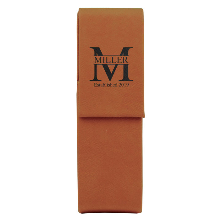 Personalized Royal Monogram Leatherette Double Pen Case - Image 8