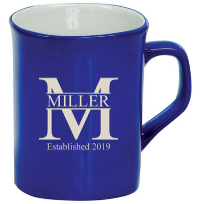Personalized Split Monogram Rounded Corner Ceramic Mug