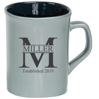 Personalized Split Monogram Rounded Corner Ceramic Mug