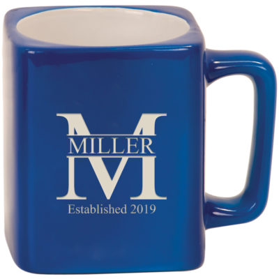 Personalized Split Monogram 8 oz. Square Ceramic Mug