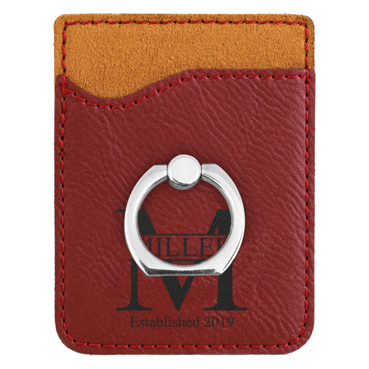 faux leather phone wallet with ring holder