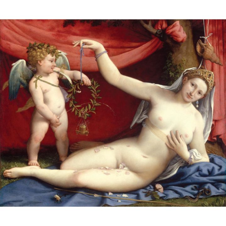 Lorenzo Lotto: Venus and Cupid Acrylic Print