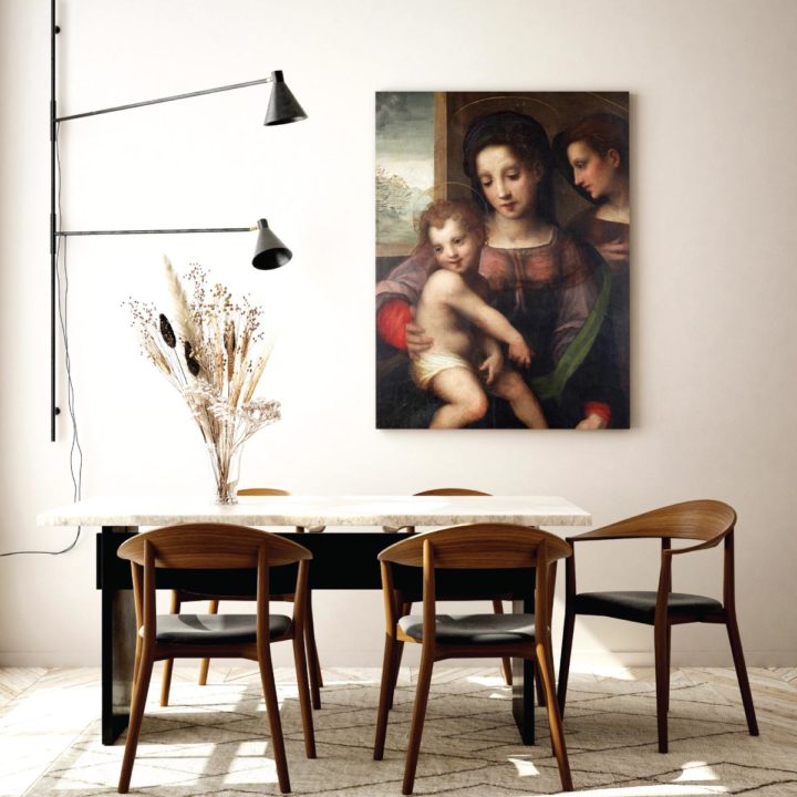 Domenico Puligo: Madonna with Child and angels Acrylic Print - Image 2