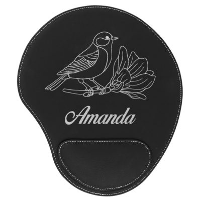 Personalized Perched Leatherette Mouse Pad
