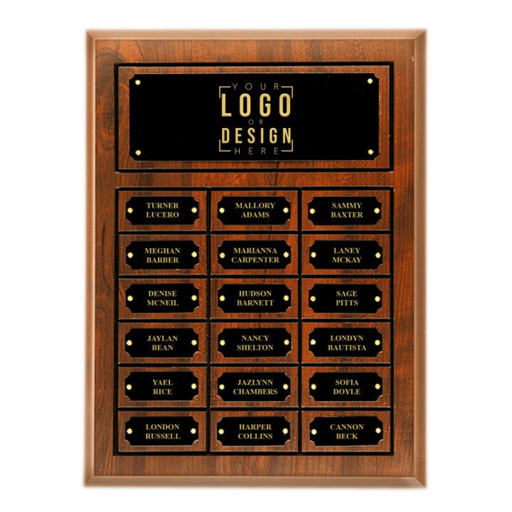 Personalized Cherry Finish Perpetual Plaque - Image 5