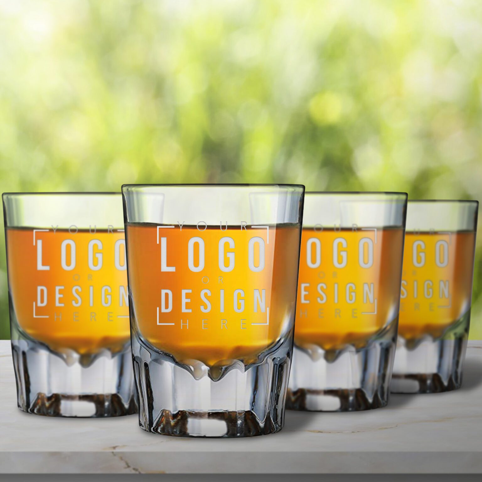 Personalized Whiskey Shot Glass Set of 4 Sofias Gift Shop & Apparel