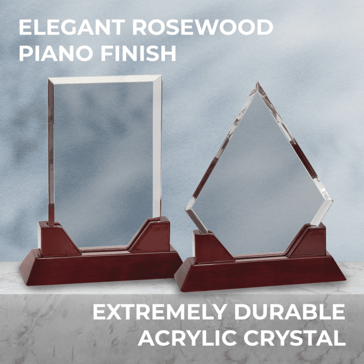 Personalized Acrylic Glass Award with Piano Finish