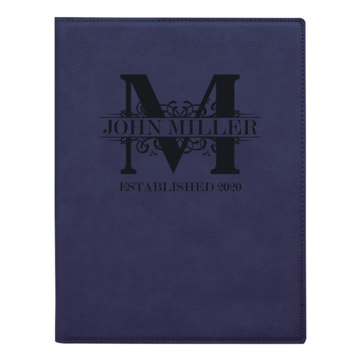 faux leather leatherette portfolio with notepad