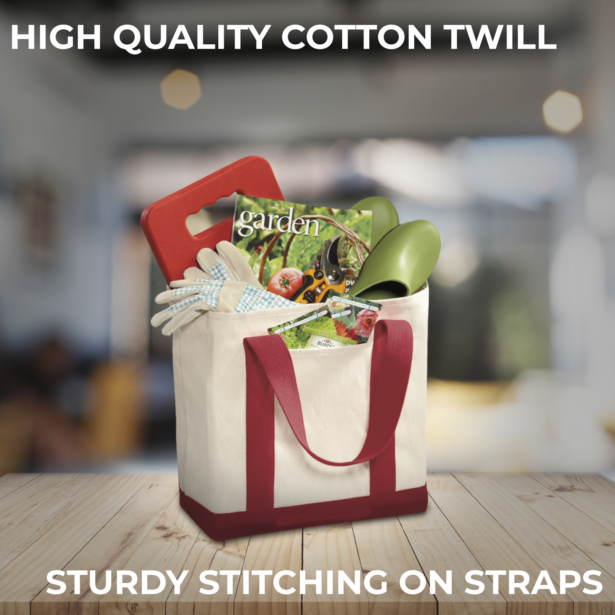 Personalized Cotton Twill Tote Bag