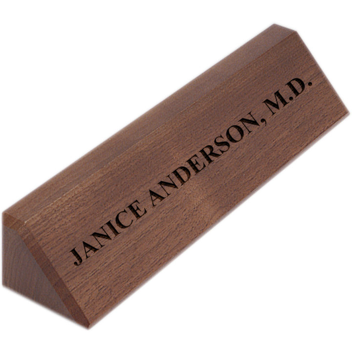 Genuine Walnut Desk Name Plate - Image 8