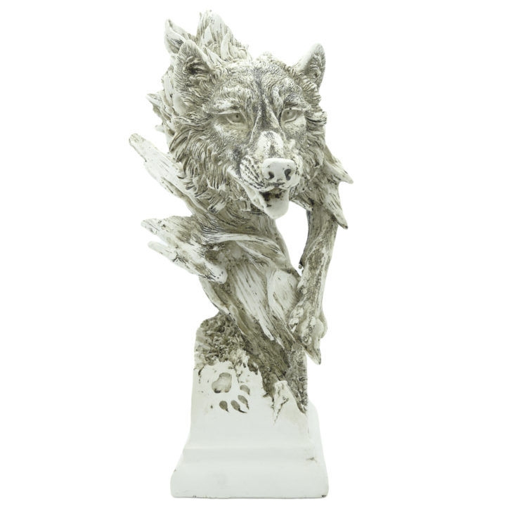 Handcasted Wolf Resin Bust - Image 5