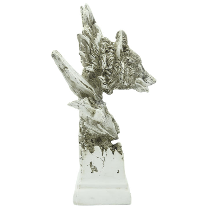Handcasted Wolf Resin Bust - Image 2