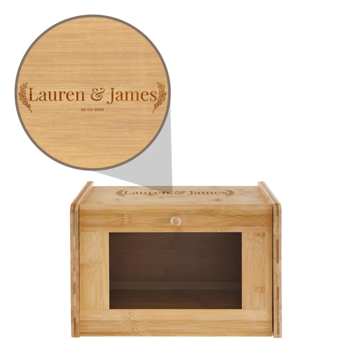 Personalized Bread Box with Tempered Glass Window - Image 3